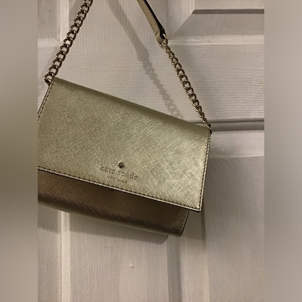 Kate Spade Metallic Gold Crossbody Bag - Picture 2 of 3